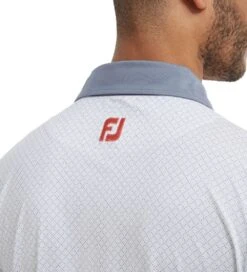 FootJoy Men's Diamond Dot Print Lisle Golf Polo Shirt -Golf Supplies Series 0074825 footjoy mens diamond dot print lisle golf polo shirt