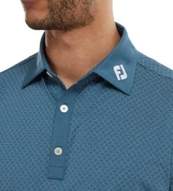 FootJoy Men's Diamond Dot Print Lisle Golf Polo Shirt -Golf Supplies Series 0074826 footjoy mens diamond dot print lisle golf polo shirt