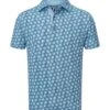 FootJoy Men's Shadow Palm Print Golf Polo Shirt -Golf Supplies Series 0074839 footjoy mens shadow palm print golf polo shirt