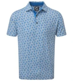 FootJoy Men's Shadow Palm Print Golf Polo Shirt -Golf Supplies Series 0074840 footjoy mens shadow palm print golf polo shirt