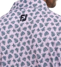 FootJoy Men's Shadow Palm Print Golf Polo Shirt -Golf Supplies Series 0074853 footjoy mens shadow palm print golf polo shirt