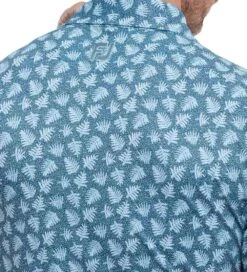 FootJoy Men's Shadow Palm Print Golf Polo Shirt -Golf Supplies Series 0074855 footjoy mens shadow palm print golf polo shirt