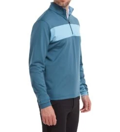 FootJoy Men's Engineered Chest Stripe Chill-Out Golf Midlayer -Golf Supplies Series 0074867 footjoy mens engineered chest stripe chill out golf midlayer