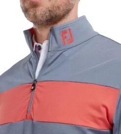 FootJoy Men's Engineered Chest Stripe Chill-Out Golf Midlayer -Golf Supplies Series 0074870 footjoy mens engineered chest stripe chill out golf midlayer