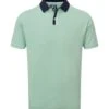 FootJoy Men's Solid Stripe Placket Pique Golf Polo Shirt