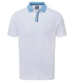 FootJoy Men's Solid Stripe Placket Pique Golf Polo Shirt 19 FootJoy Men's Solid Stripe Placket Pique Golf Polo Shirt -Golf Supplies Series 0074901 footjoy mens solid stripe placket pique golf polo shirt