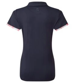 FootJoy Ladies Watercolour Trim Pique Golf Polo Shirt -Golf Supplies Series 0075223 footjoy ladies watercolour trim pique golf polo shirt