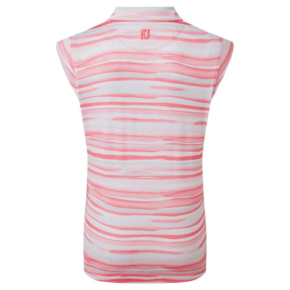 FootJoy Ladies Watercolour Lisle Golf Polo Shirt 5 FootJoy Ladies Watercolour Lisle Golf Polo Shirt - Image 3